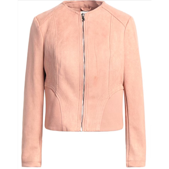 ⭐Molly Bracken Pastel Pink Suede Jacket Size Small 4-8 - Picture 1 of 6